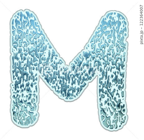 3D rendered font. Decorative liquid letter. Art lettering. 3D rendered font. Decorative liquid letter. Art lettering. 122364007