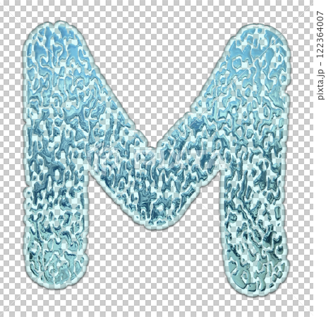 3D rendered font. Decorative liquid letter. Art lettering. 3D rendered font. Decorative liquid letter. Art lettering. 122364007