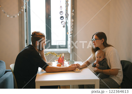 Creating and savoring joyful Family Bonding Moments at Home with your Baby is essential 122364613