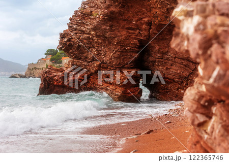 Sveti Stefan at sunset, Montenegro Sveti Stefan at sunset, Montenegro 122365746