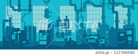 Industrial zone. Factory manufacturing industrial line plant scene interior background Industrial zone. Factory manufacturing industrial line plant scene interior background 122366688