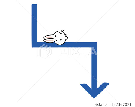 階段状下向き うさぎ 階段状下向き うさぎ 122367071