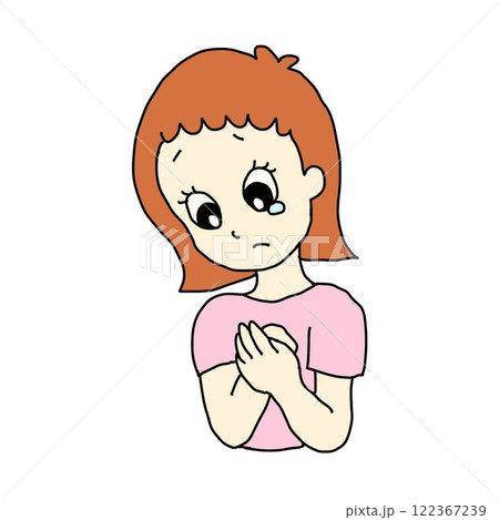 かなしい　動作のイラスト 122367239