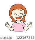 笑う　動作のイラスト 122367242