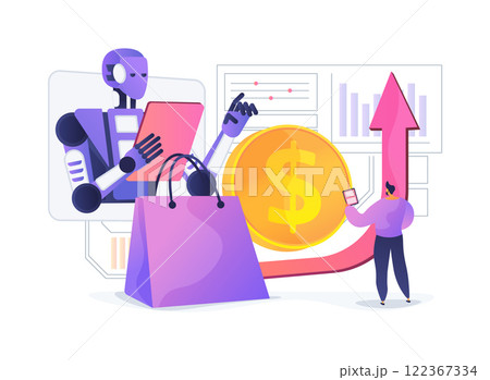 AI-Powered Sales Incentive Programs abstract concept vector illustration. AI-Powered Sales Incentive Programs abstract concept vector illustration. 122367334