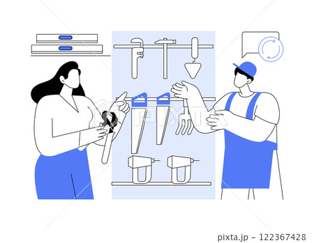 Tool library isolated cartoon vector illustrations. Tool library isolated cartoon vector illustrations. 122367428