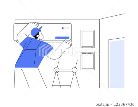 HVAC contractor isolated cartoon vector illustrations. 122367436