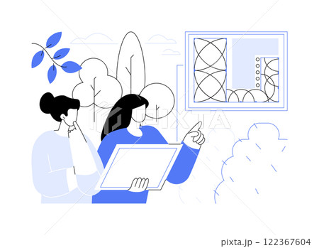 Garden designer isolated cartoon vector illustrations. Garden designer isolated cartoon vector illustrations. 122367604