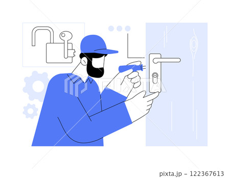 Locksmith isolated cartoon vector illustrations. 122367613