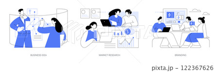 New startup project isolated cartoon vector illustrations se 122367626