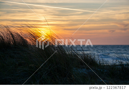 Sunset at Zingst Beach, Darss, Germany 122367817
