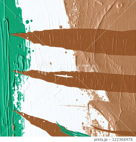 Oil painting background with random chaotic brush strokes. Artistic texture in natural earth tones. 122368478