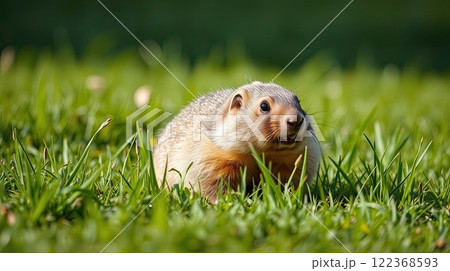 The groundhog animal, or a woodchuck. A rodent. 122368593