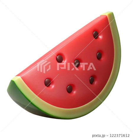 vibrant watermelon slice shaped inflatable with playful design 122371612