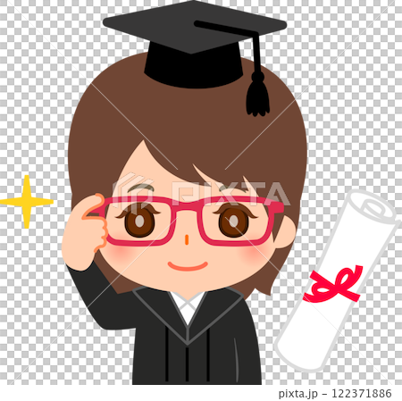 穿著學士服的女人 122371886