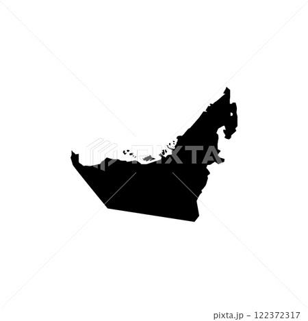 united arab emirates country map icon vectors illustration symbol design 122372317