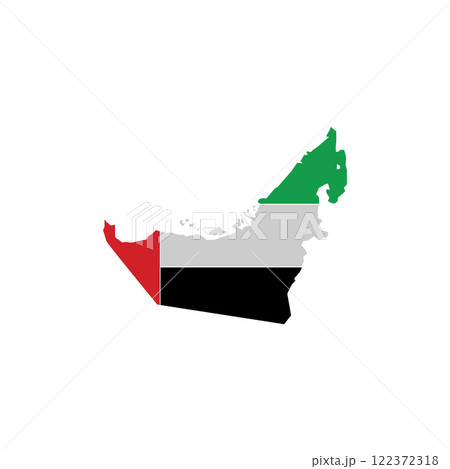 united arab emirates country map icon vectors illustration symbol design 122372318