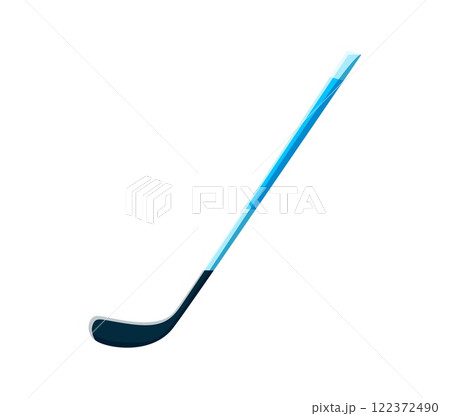Cartoon slash symbol as an ice hockey stick, sport font, typeface, funny type, kids alphabet character, emphasizing sporty and playful themes. Vector glyph styled as winter sports gear for education 122372490