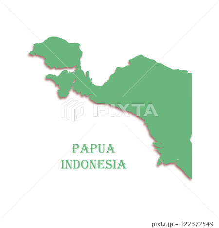 Papua island map, Indonesia vector illustration symbol design 122372549