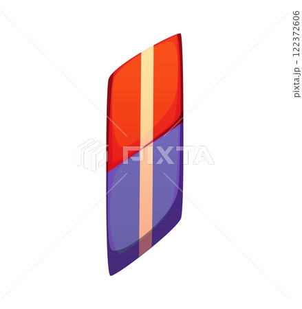 School education font eraser stationery I letter. Kid study cartoon stationery English typeset symbol, student creative classes tool vector ABC alphabet element or child education supply font letter 122372606