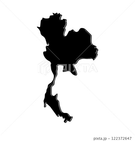 thailand map icon vectors illustration 122372647