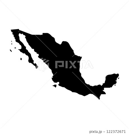 mexico country map icon vectors illustration symbol design 122372671