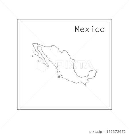 mexico country map icon vectors illustration symbol design 122372672