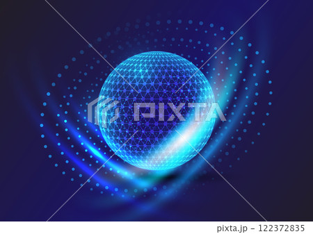 Abstract background with quantum lightning aura 122372835