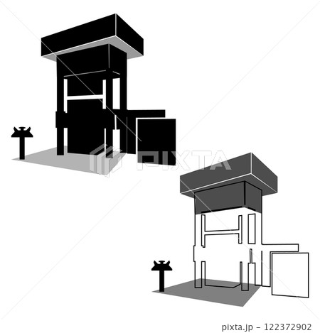 pressing machine icon vectors illustration symbol design 122372902