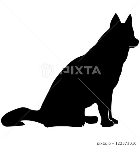 wolf animal icon vectors illustration symbol design 122373010