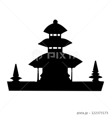 Hindu religious temple icon vector illustration 122373173