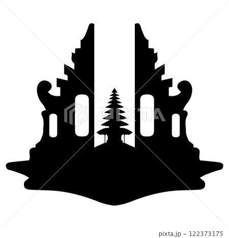 Hindu religious temple icon vector illustration 122373175