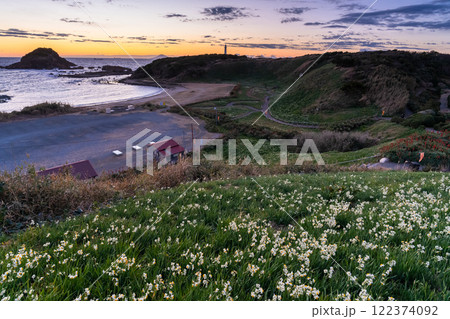 《静岡県》伊豆半島・爪木崎の夜明け 122374092