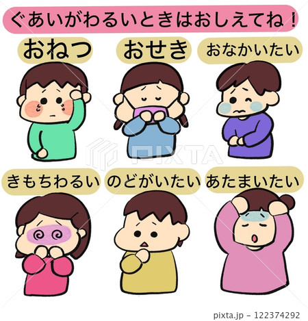 ちいさな子ども向け不調一覧表 ちいさな子ども向け不調一覧表 122374292