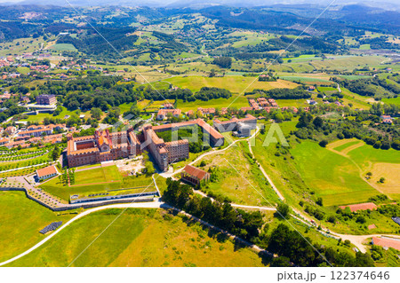 Aerial view of Cantabria University Center CIESE in Comillas, landscape 122374646