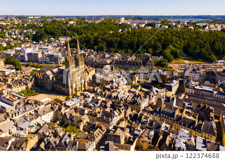 View from drone of french city Quimper View from drone of french city Quimper 122374688