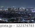 Los Angeles Downtown Skyscraper from Hollywood Hills at Night 200mm 122374783