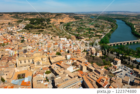 Bird's eye view of Tudela, Navarre, Spain 122374880
