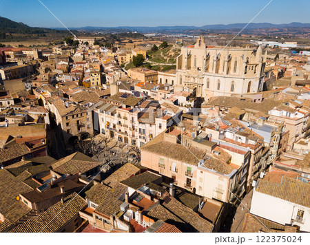 Aerial view of Montblanc city Aerial view of Montblanc city 122375024