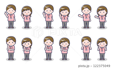 介護士の男女 03 介護士の男女 03 122375049