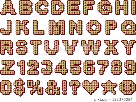 パール、文字、影付、7白金 パール、文字、影付、7白金 122376084