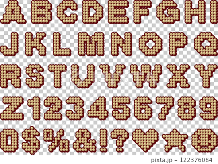 珍珠、字母、陰影、7 白金 122376084