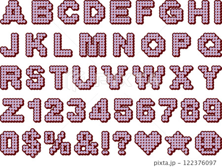 パール、文字、影付、20虹淡 122376097