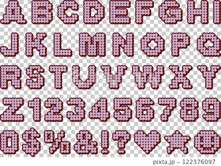 パール、文字、影付、20虹淡 122376097