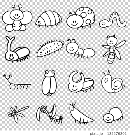 いろいろかわいい虫のセット いろいろかわいい虫のセット 122376201