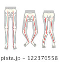 足の骨格　ベクター 122376558