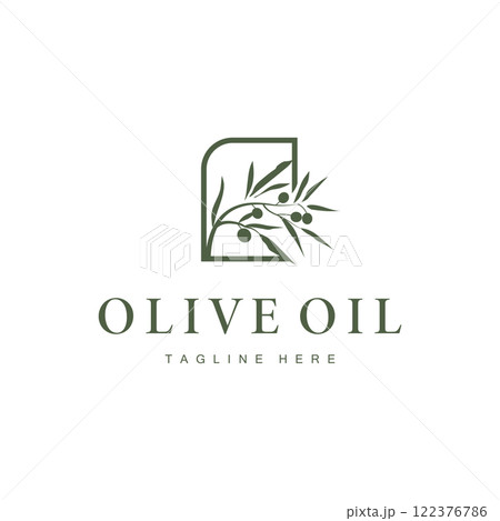 simple olive logo design olive fruit plant symbol of beauty and spa business brand template simple olive logo design olive fruit plant symbol of beauty and spa business brand template 122376786