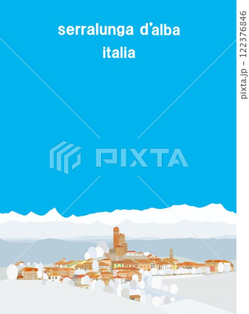 セッラルンガ・ダルバ　serralunga d'alba　ピエモンテ　piemonte　イタリア　冬 122376846