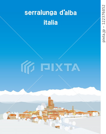 セッラルンガ・ダルバ　serralunga d'alba　ピエモンテ　piemonte　イタリア　冬 122376852