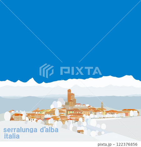 セッラルンガ・ダルバ serralunga d'alba ピエモンテ piemonte イタリア 冬 セッラルンガ・ダルバ serralunga d'alba ピエモンテ piemonte イタリア 冬 122376856